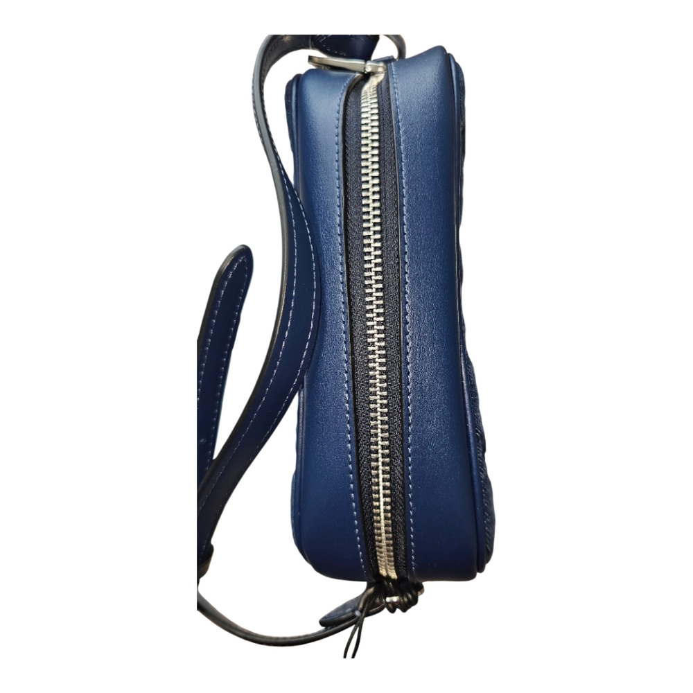 COACH Mini Jamie Navy Quilted Denim Crossbody Camera Bag - Picture 5 of 14